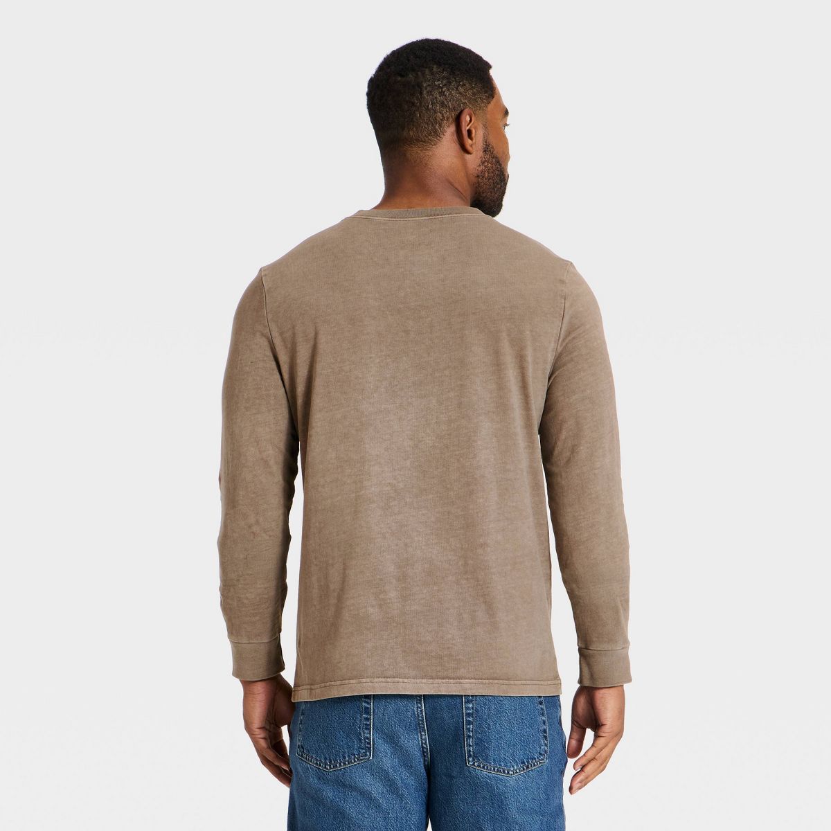 Men's Vintage Long Sleeve Lightweight Texture Henley Shirt - Goodfellow & Co™ - thumbnail 2