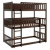 YOOCOZZ Twin Size Triple Rubber Wood Bunk Bed with Ladders and Guardrails - 4 of 4