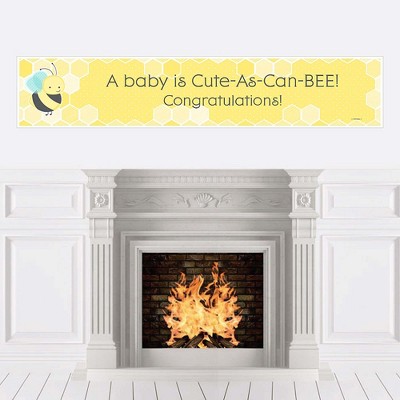 Big Dot of Happiness Honey Bee - Baby Shower Decorations Party Banner