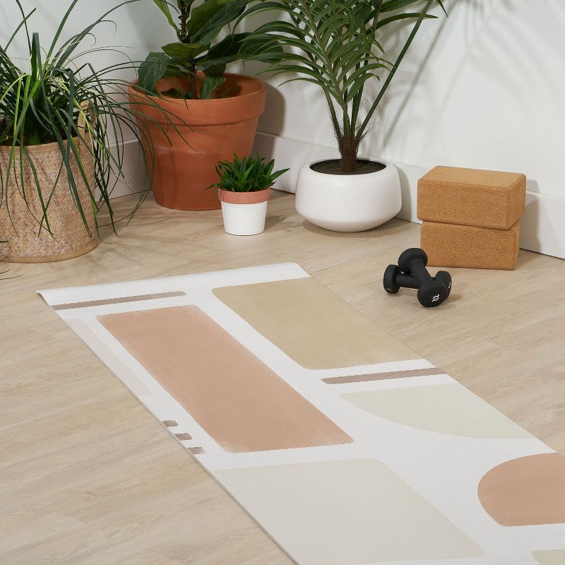 Bohomadic.Studio Geometric Shapes in Creme and Soft Pink (6mm) 70" x 24" Yoga Mat - Society6, 3 of 4