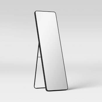 18" x 60" Metal Aluminum Cheval Floor Mirror Black - Threshold™