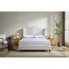 Okak King Size Bed Frame, Upholstered Wingback, Premium Cream White Chenille for Bedroom, Minimalist Designs - 2 of 4