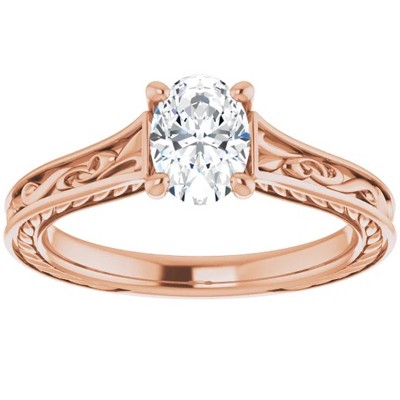 Pompeii3 5Ct Three Stone Moissanite Ring 10k White Gold