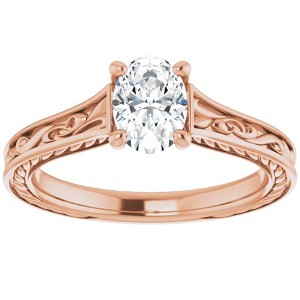 Pompeii3 5Ct Three Stone Moissanite Ring 10k White Gold - 1 of 2