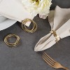 DII Napkin Ring Set, 6 Piece, Intertwined Gold - 3 of 4