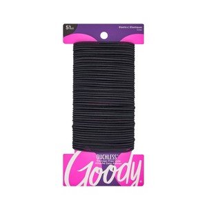 Goody  Ouchless Elastic Hair Ties - Black - 51ct - 1 of 4