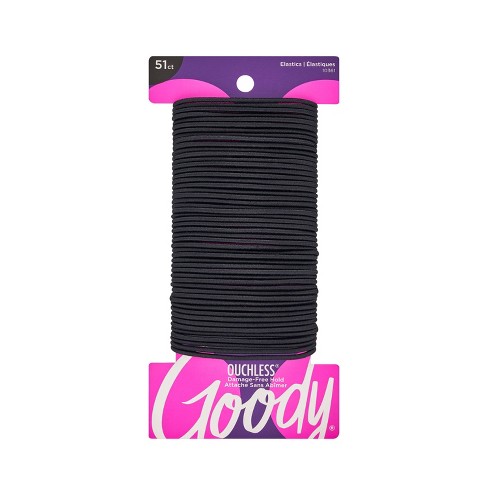 Goody Ultimate Thick Hair Elastics Black, 15 count 