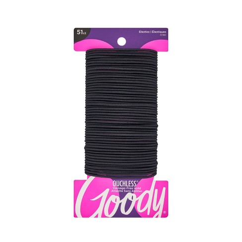 Goody Ouchless Elastic Hair Ties - Black - 51ct : Target