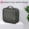 Byootique Portable Glitter Makeup Train Case Brush Holder Cosmetic Bag Travel Black - image 2 of 4