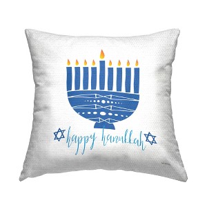 Stupell Industries Happy Hanukkah Blue Menorah - 1 of 3