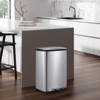Slim Stainless Steel Step Trash Can, Soft Close Lid, Removable Inner Bucket, Narrow Garbage Bin for Bathroom, Kitchen, Office - 4 of 4