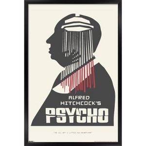 Trends International Alfred Hitchcock - Psycho (1960) Silhouette Framed Wall Poster Prints - 1 of 4