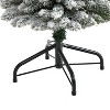 5ft. Flocked Pencil Artificial Christmas Tree with 318 Branches – Sleek Snowy Seasonal Holiday X-Mas Tree - 4 of 4