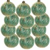 Syemin Decorative Objects Christmas Ball Ornaments Glass Hanging Ball Christmas Tree Ornaments for Holiday Decorations Set of 12, Green, 3"*3"*3" - 2 of 4