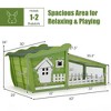 Costway 62'' Wooden Rabbit Hutch Indoor Outdoor Rabbit Cage Bunny House w/ Pull Out Tray - 3 of 4