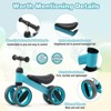 Infans Baby Balance Bike Toddler Riding Toys  w/ 4 Wheels Blue - 4 of 4