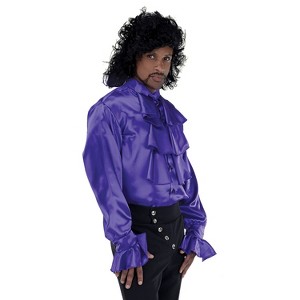 Adults Purple Pop Star Jabot Shirt - 1 of 1