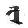 Kumasinova Single Handle Faucet with Pop-Up Drain,Stainless Steel Waterfall Spout Bathroom Sink Faucet - 3 of 4