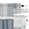 Sawyer Mill Blue Chambray Solid Panel with Attached Patchwork Valance Set of 2 84x40 - 4 of 4