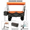 BEAFUP Collapsible Wagon with Canopy & Mosquito Net,480Lbs Foldable All-Terrain Cart for Camping,Shopping,Beach,Families & Outdoor Enthusiasts - 4 of 4