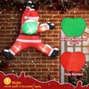 4.9 FT Lighted Christmas Inflatable Decoration, Inflatable Hanging Santa Claus with Gift Bag Funny Blow Up Yard Decorations for Yard Lawn Garden Decor - 2 of 4