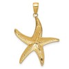 Black Bow Jewelry 14k Yellow Gold 25mm Diamond Cut Starfish Pendant - 3 of 4