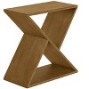 Vynxaria Contemporary Narrow Accent Table - Taupe Brown Veneer Finish, 24" L x 11.75" W x 24.25" H - 3 of 4