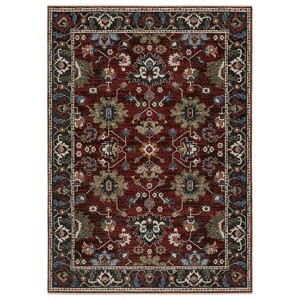 Captiv8e Designs Hanford Vintage Bordered Red Rug - 1 of 4
