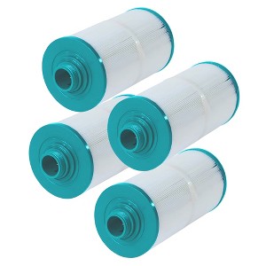 Hurricane 4 Pack Replacement Spa Filter Cartridge for PFF42TC-P4, Unicel 5CH-37, Filbur FC-2402, Watkins 303279, and 78460, White - 1 of 4