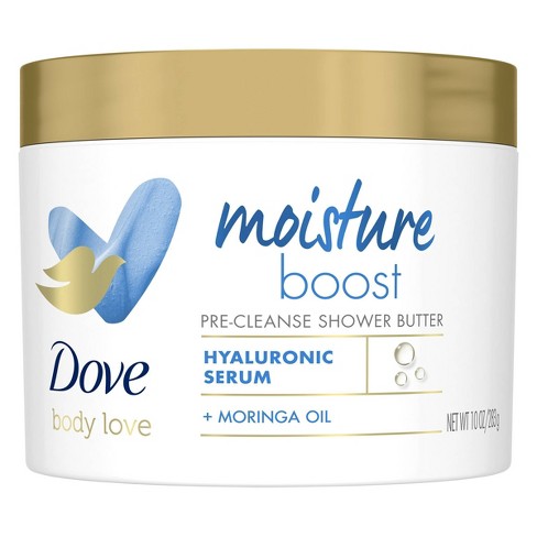 Dove Beauty Body Love Hyaluronic Serum + Moringa Oil Moisture Boost Pre-Cleanse Shower Butter - 10oz - image 1 of 4