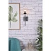 Elegant Lighting Neri 1 light black and clear glass wall sconce - 2 of 4