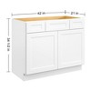 LOVMOR 21-in. D x 34.5-in. H in Plywood Vanity Sink Base Kitchen Cabinet with Drawers without Top for Kitchen, Bathroom, Living Room - 4 of 4