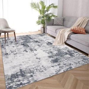 Modern Abstract Washable Rug for Living Room, Stain Resistant Non-Shedding Area Rug for Bedroom, Dining Room, Home Office - 1 of 4