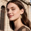 14K Gold Long Dangle Earrings for Women,Sterling Silver Drop Leverback Earrings Trendy Hypoallergenic Gold Hammered - 4 of 4