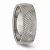 Black Bow Jewelry Titanium 8mm Crisscross Textured Standard Fit Band - 4 of 4