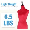 FDW Female Mannequin 53-67 Inch Adjustable Mannequin Torso Dress Form with Realistic Female Body Shape & Stand Wood Base - 4 of 4