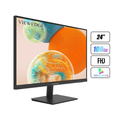 Viewedge 24 Inch Full HD (1920x1080) Flat VA Monitor, 100Hz (Black)