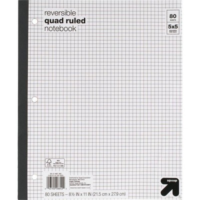 Reversible Quad Ruled Composition Notebook 8.5&#34; x 11&#34; 80 Sheets - up &#38; up&#8482;_4