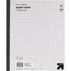 Reversible Quad Ruled Composition Notebook 8.5" x 11" 80 Sheets - up&up™: Graphing Grid, Perforated, 3 Hole Punched - 2 of 4
