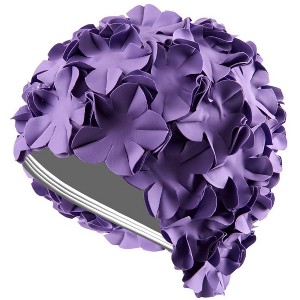 Sporti Flower Swim Cap - 1 of 4