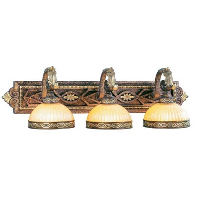 Livex Lighting Seville 3 - Light Vanity in  Palacial Bronze/Gilded