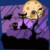 Women's Design By Humans Night Halloween moon By ChadiElHanchi Racerback Tank Top - 2 of 3
