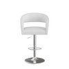 VECELO Bar Stools Swivel Adjustable Modern Pu Leather Barstools Set of 2/4, Counter Bar Stools with Back and Armrest for Bar or Kitchen - 4 of 4