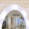 Vanity Desk with Mirror and Lights, Wood Makeup Dressing Table with Oval Mirror & Stool,3 Colors Lighting Modes - 4 of 4