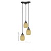 Toltec Lighting Europa 3 - Light Pendant in  Matte Black with 5" Cayenne Linen Shade - 2 of 2