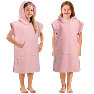 SUN CUBE Lightweight Kids Towel Changing Swim Robe Surf Beach Towel, Quick Dry Microfiber Hooded for Boys Girls 3-7 Years - 1 of 4