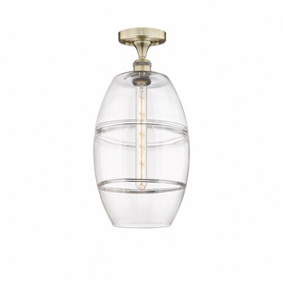 Vaz - 1 Light Semi-Flush Mount In Industrial Style-18.63 Inches Tall and 10 Inches Wide