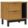 vidaXL Bedside Cabinet FLAM 19.3 in.x13.8 in.x19.7 in. Solid Wood Pine - 2 of 4
