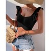 Womens Cropped Knit Tube Tops with Sweetheart Neckline and Cap Sleeves Ribbed Sweater Style - 4 of 4