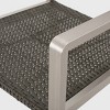 Cape Coral 7pc Aluminum & Wicker Glass Outdoor Patio Dining Set: Weather-Resistant, 6-Seater - Christopher Knight Home - 3 of 4
